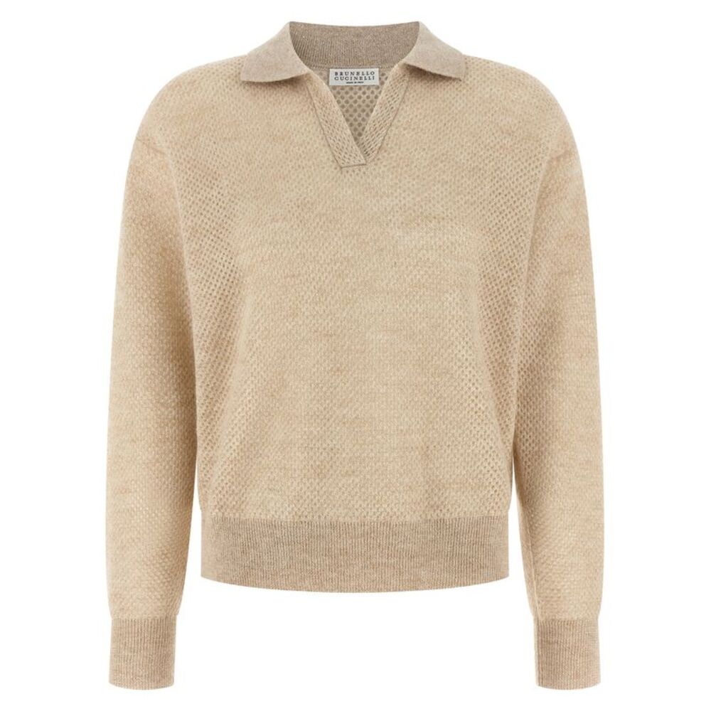 Brunello Cucinelli Women Waffle Processing Polo Shirt